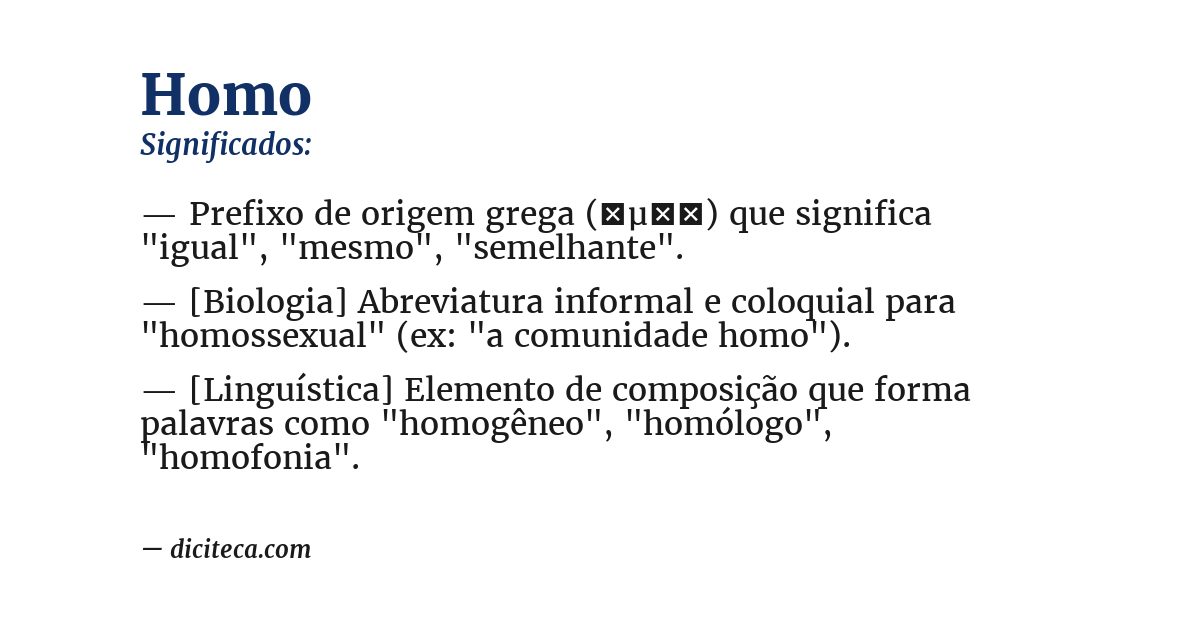 Significado de homo