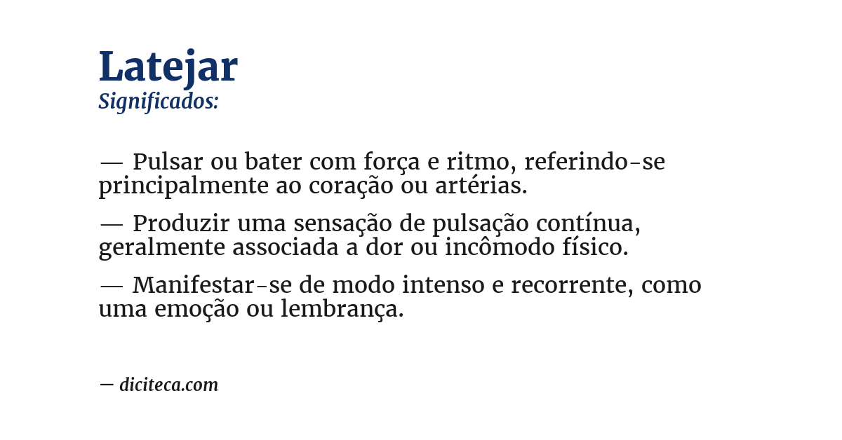 Significado de latejar