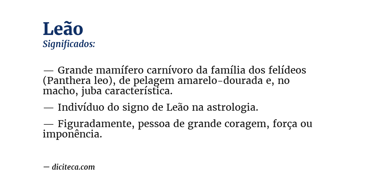 Significado de leão