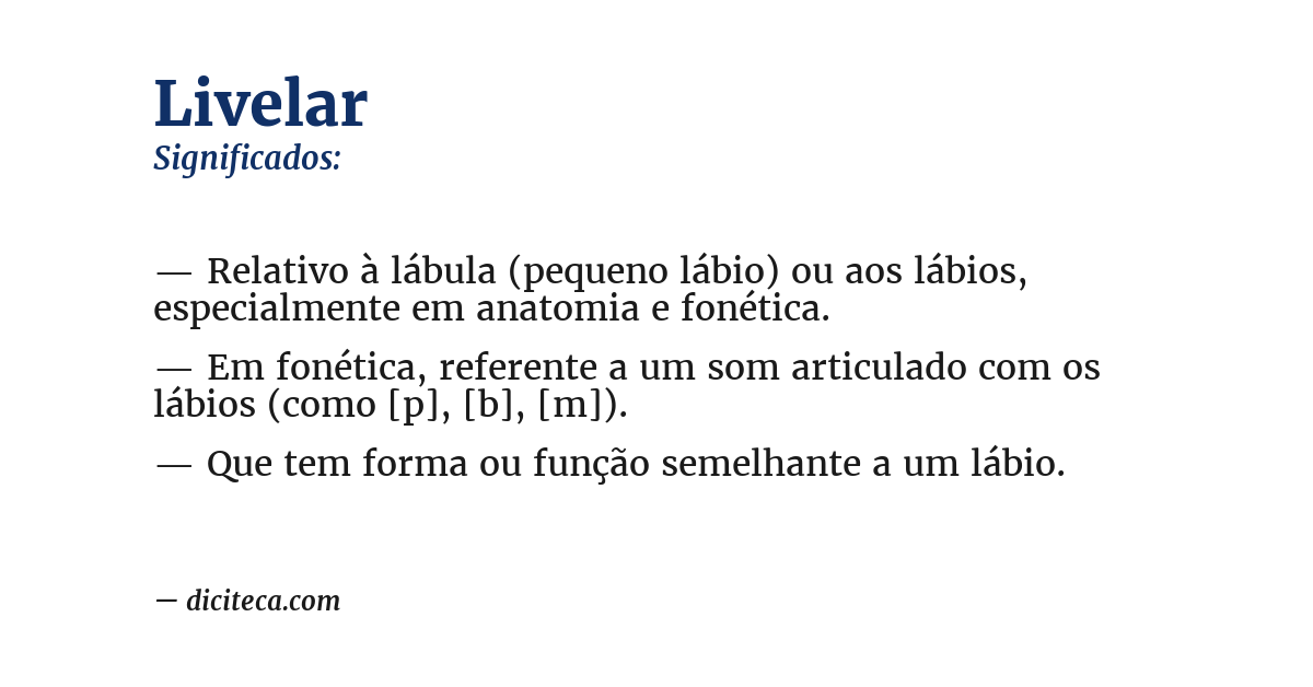 Significado de livelar