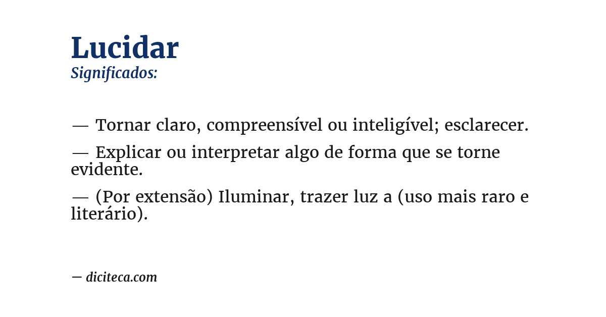 Significado de lucidar