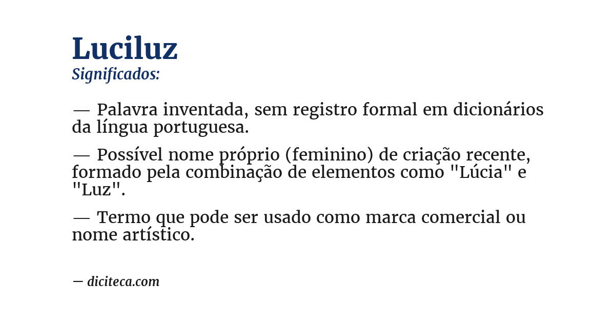 Significado de luciluz