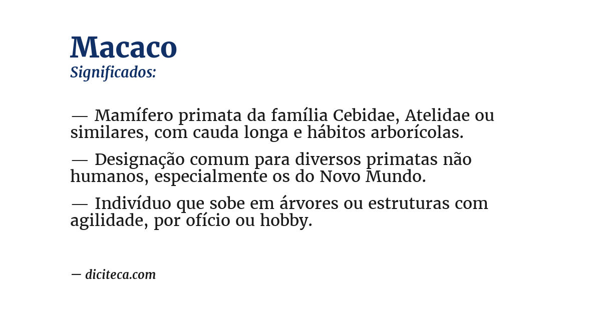 Significado de macaco