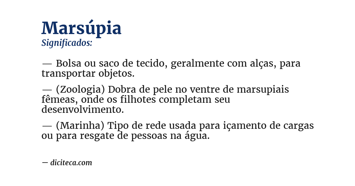 Significado de marsúpia