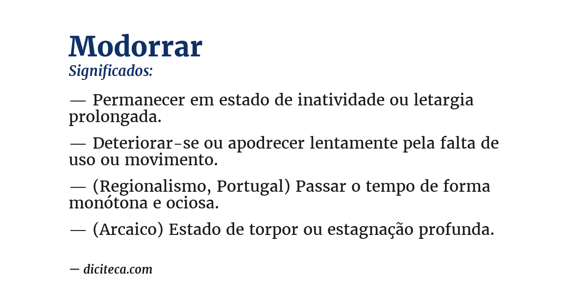 Significado de modorrar