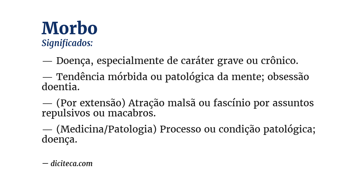 Significado de morbo