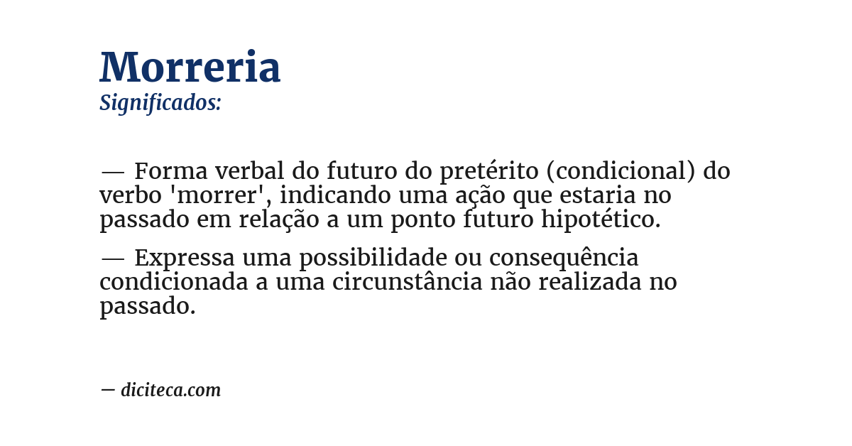 Significado de morreria