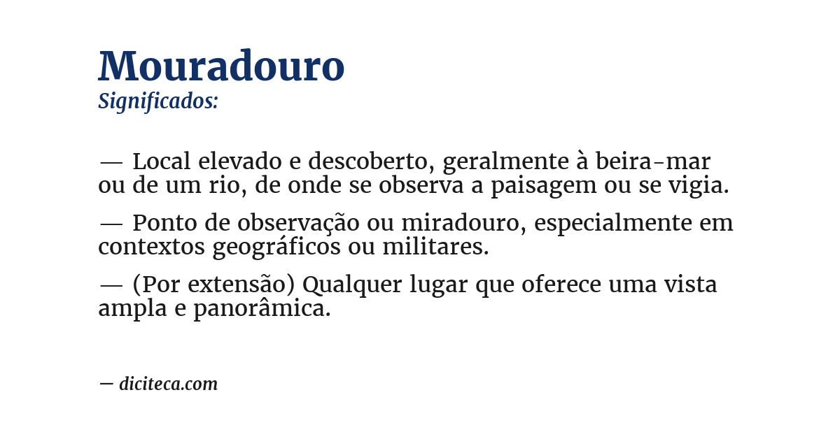 Significado de mouradouro