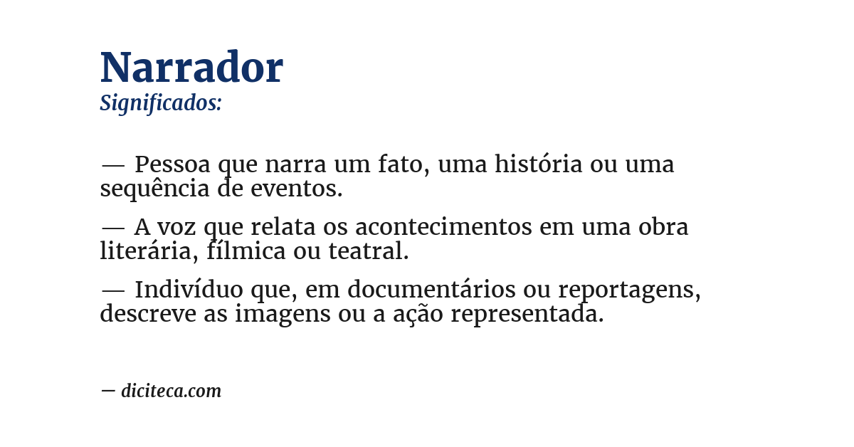 Significado de narrador
