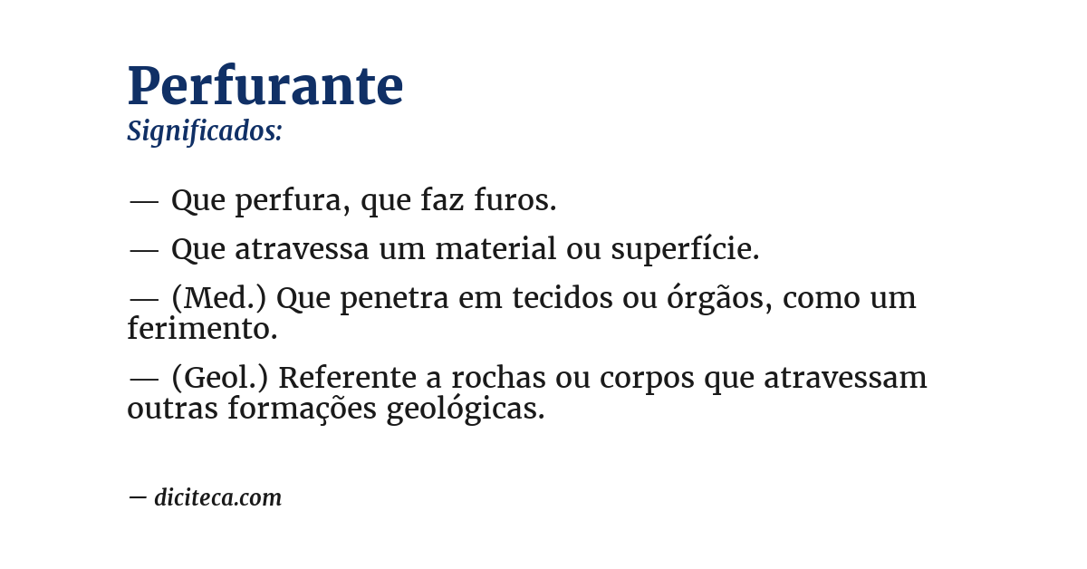 Significado de perfurante