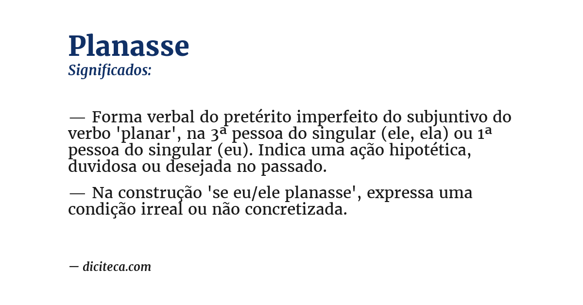 Significado de planasse
