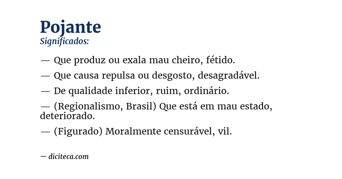 Significado de pojante