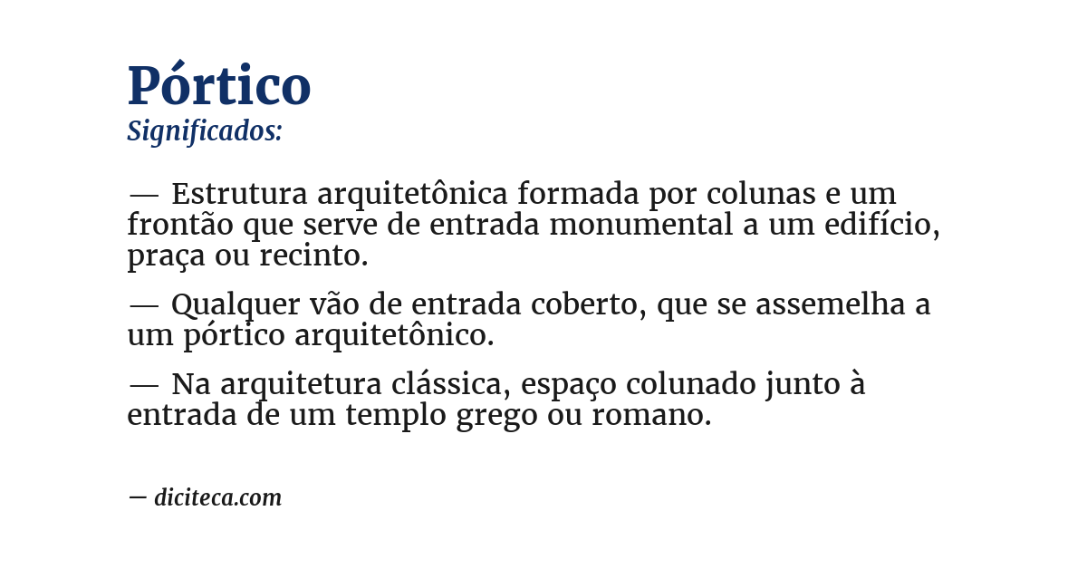 Significado de pórtico