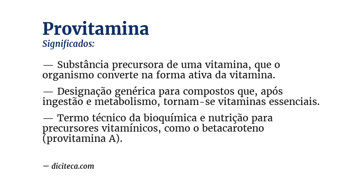 Significado de provitamina