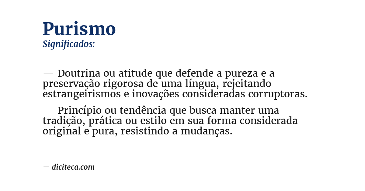 Significado de purismo