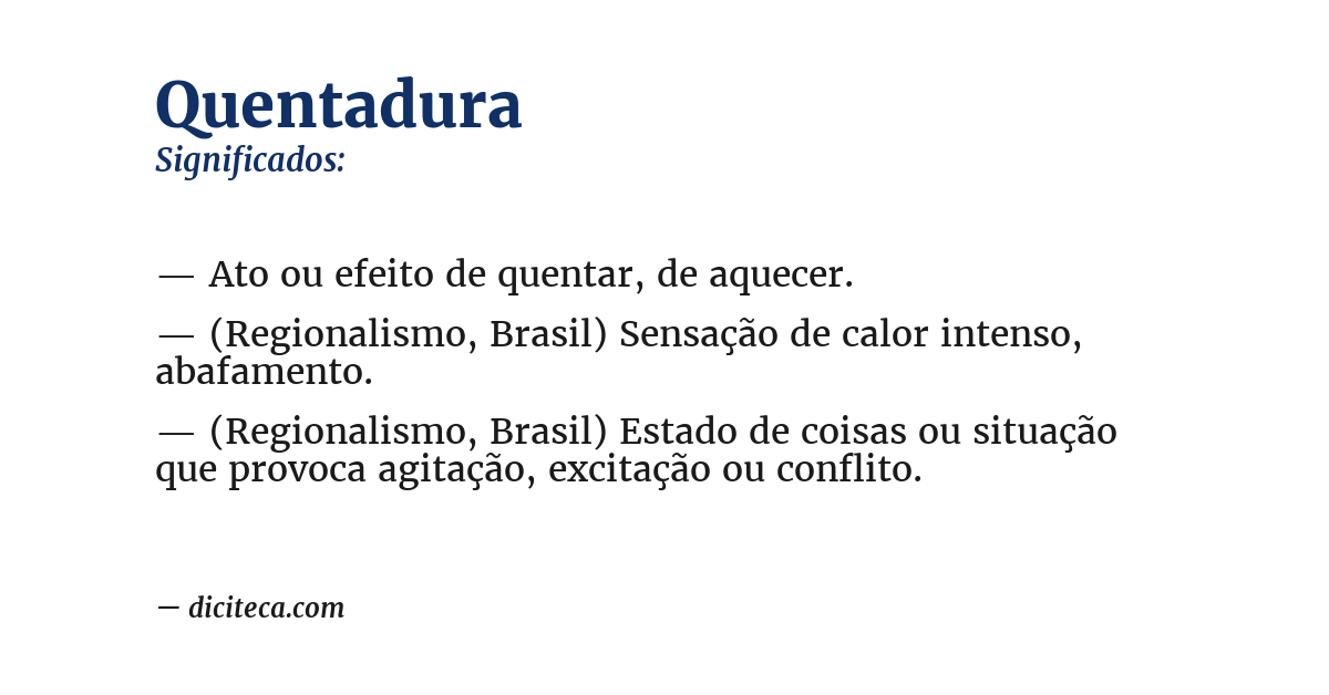 Significado de quentadura