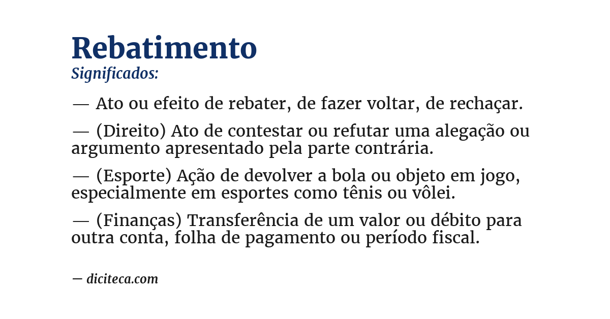 Significado de rebatimento
