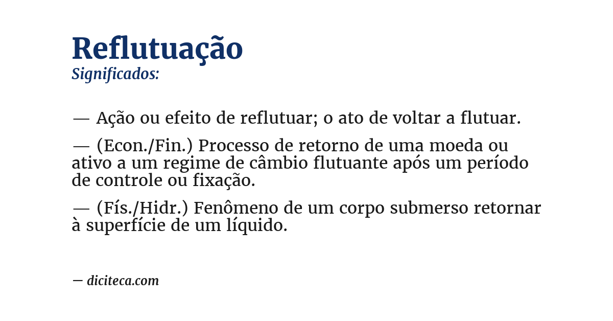 Significado de reflutuação