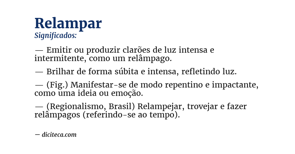 Significado de relampar