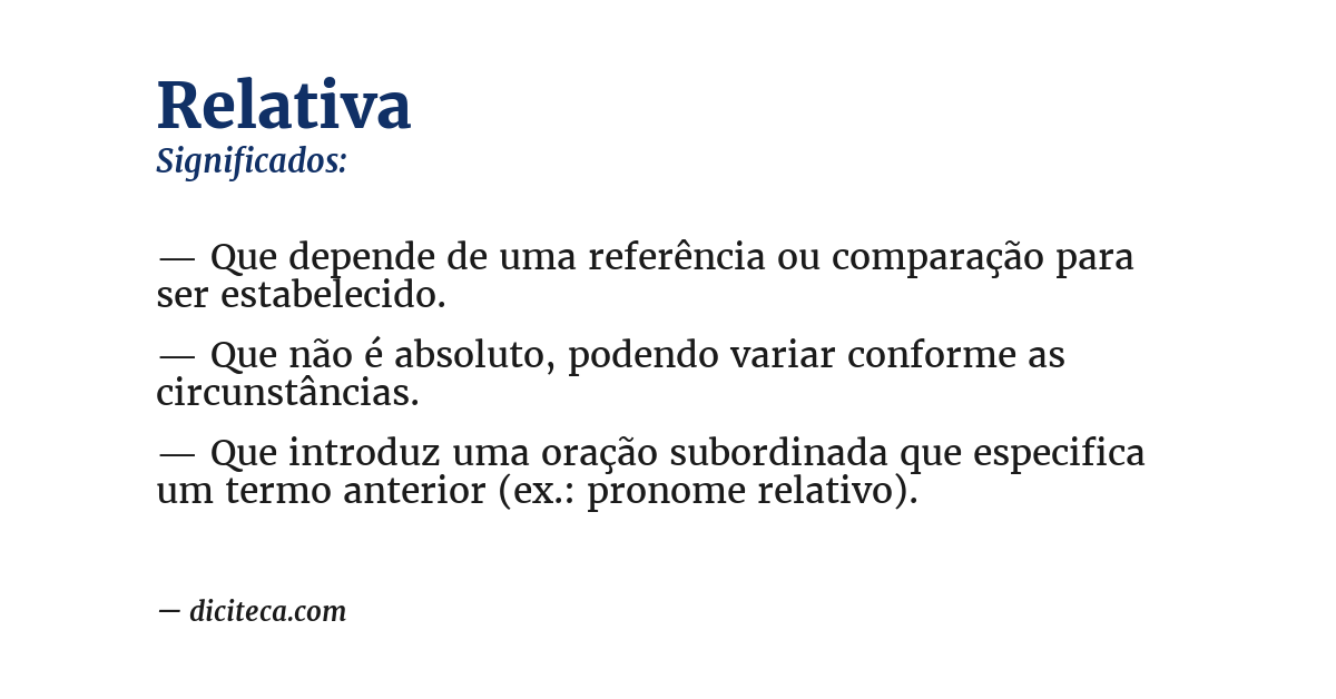 Significado de relativa