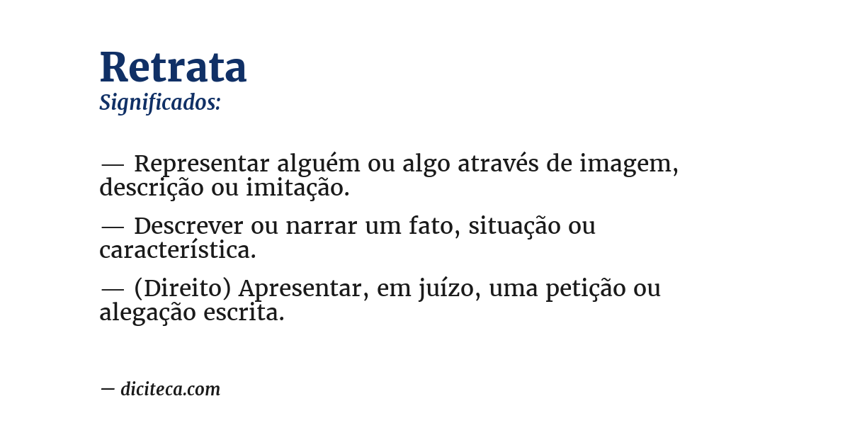 Significado de retrata