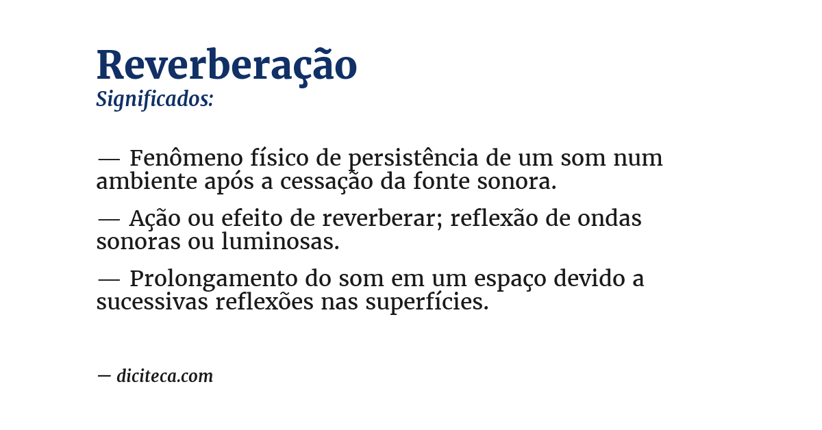 Significado de reverberação