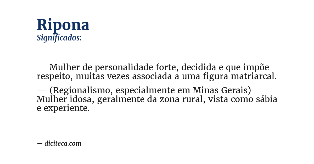 Significado de ripona