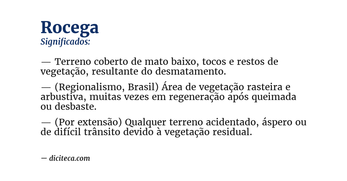 Significado de rocega