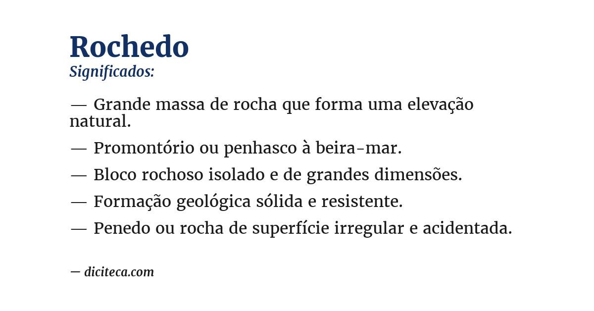 Significado de rochedo
