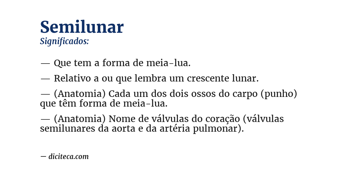 Significado de semilunar