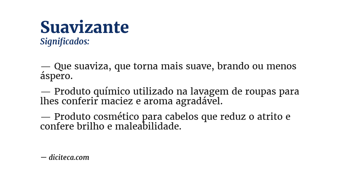 Significado de suavizante
