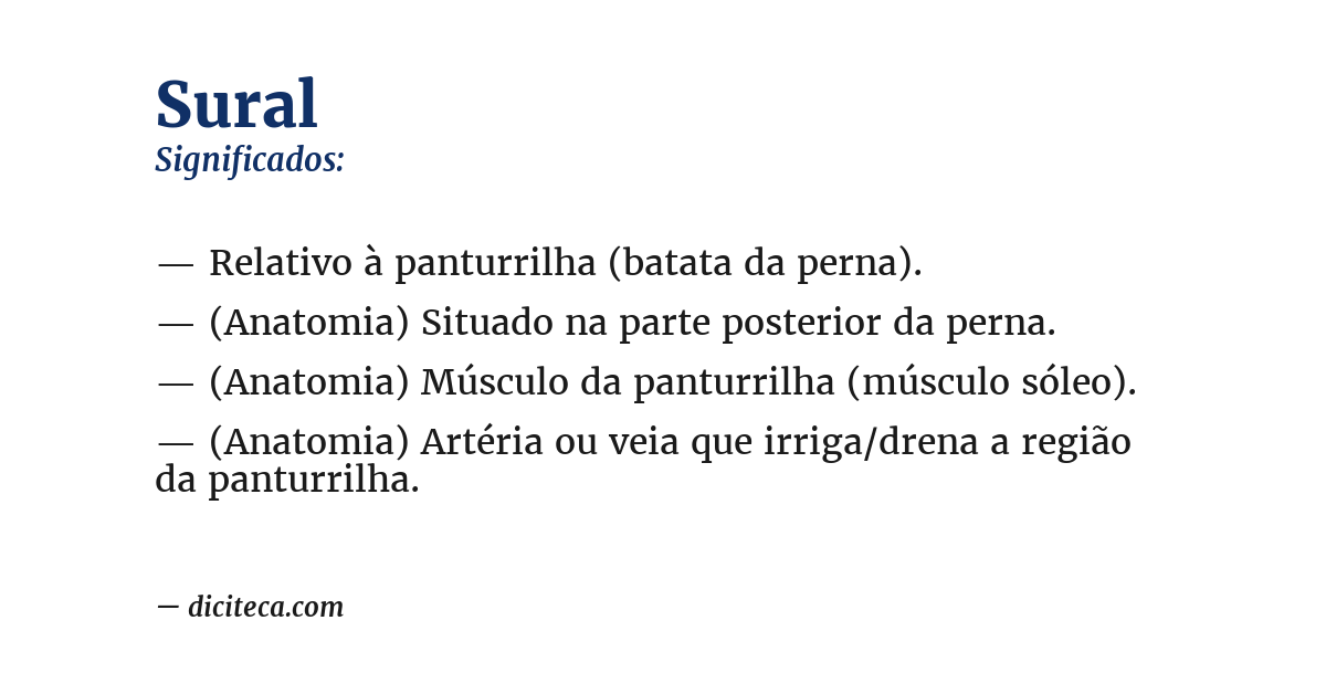 Significado de sural