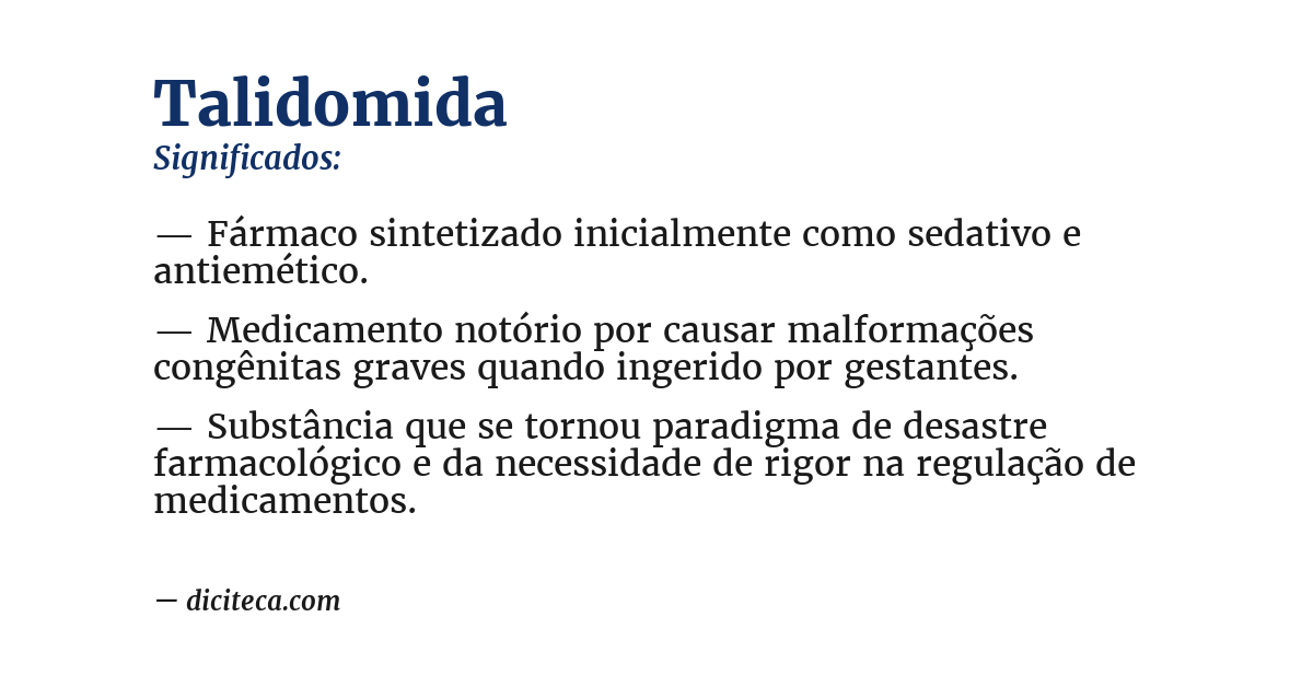 Significado de talidomida