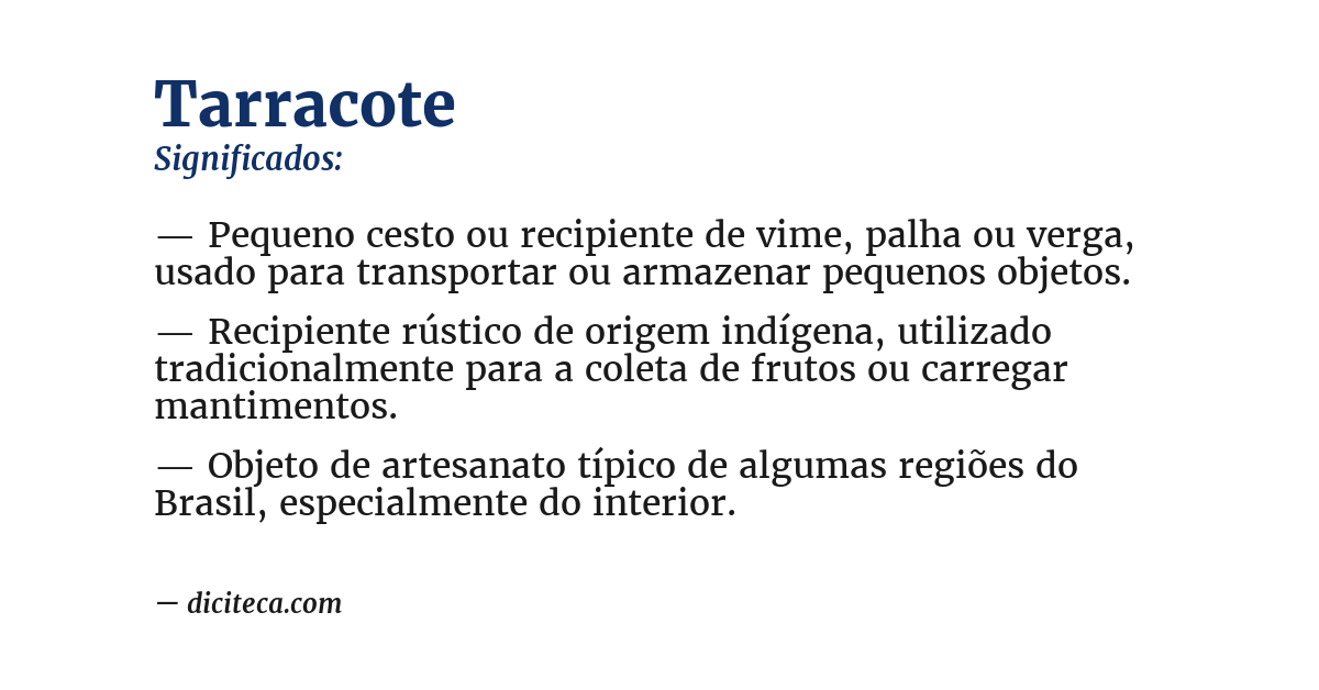 Significado de tarracote