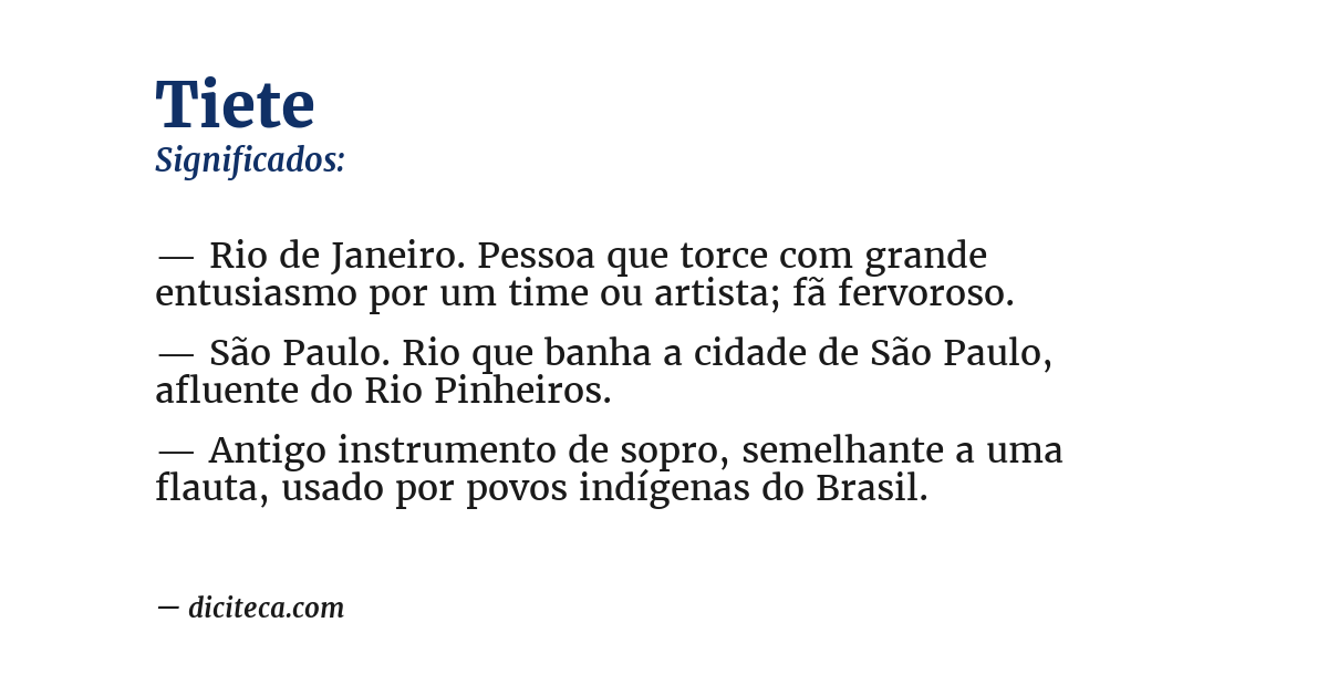 Significado de tiete