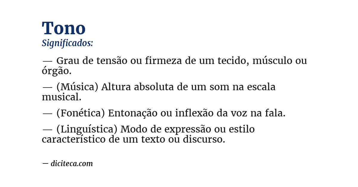Significado de tono