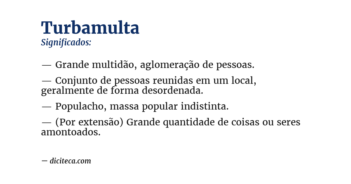 Significado de turbamulta