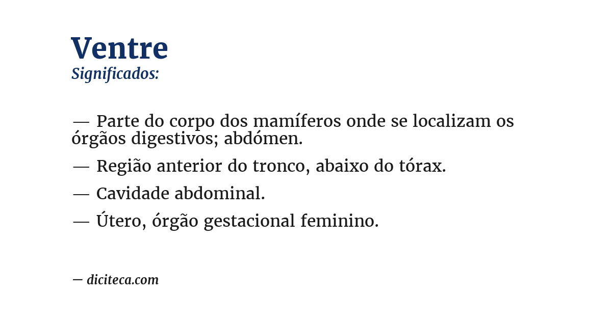 Significado de ventre