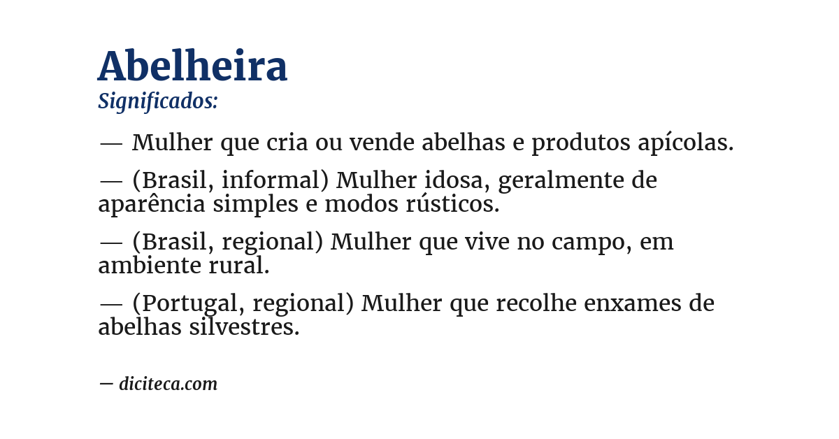 Significado de abelheira