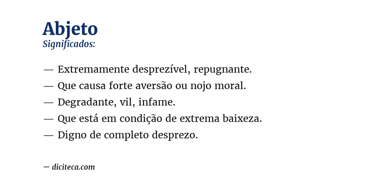 Significado de abjeto