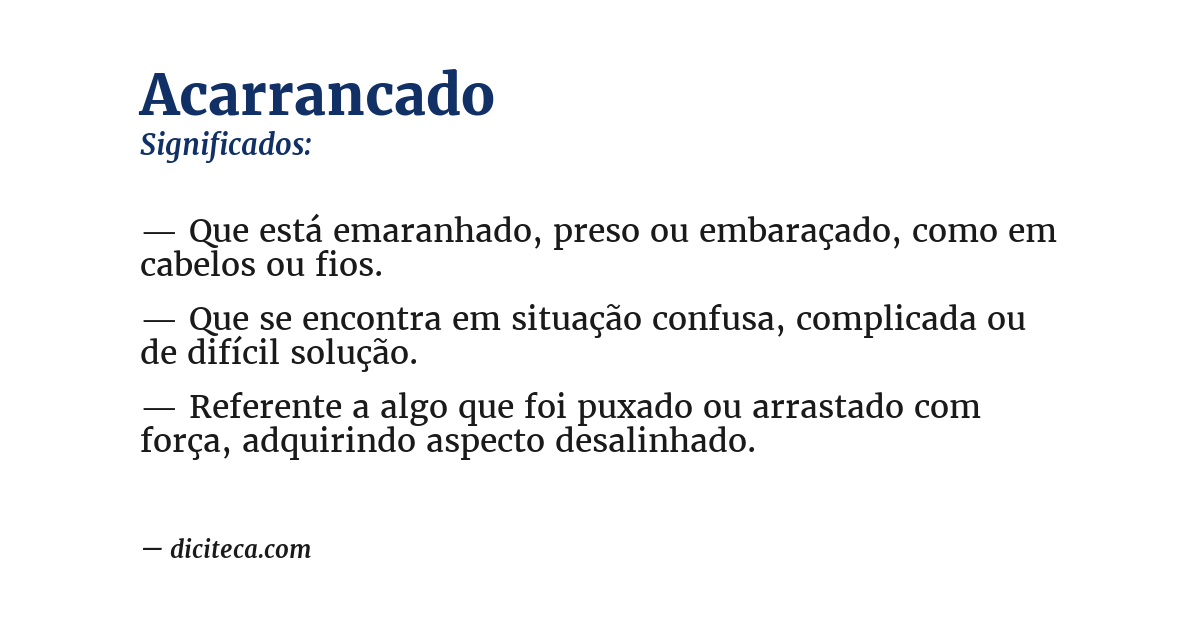 Significado de acarrancado