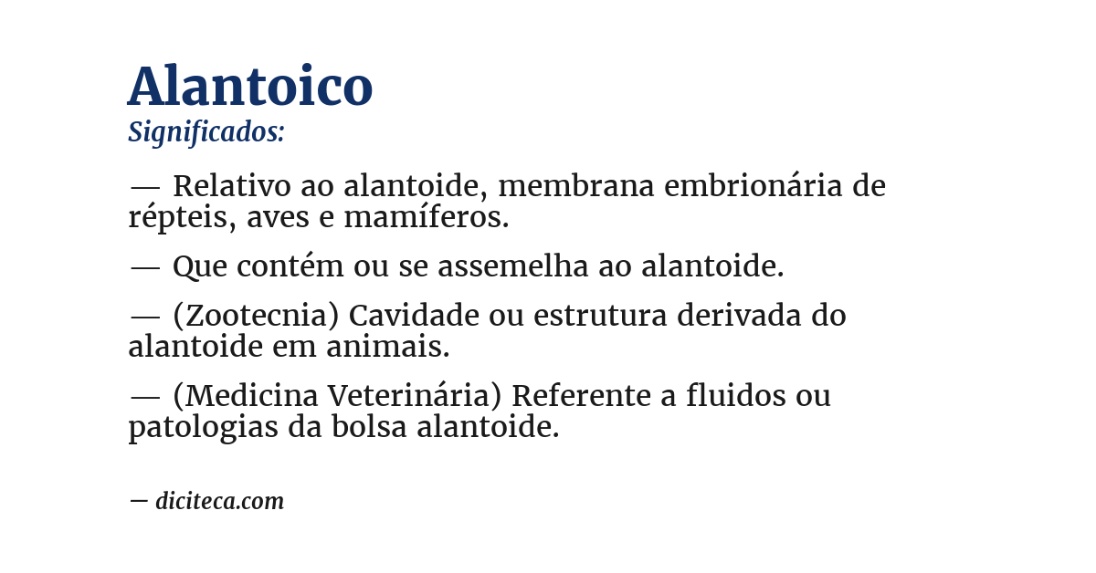 Significado de alantoico