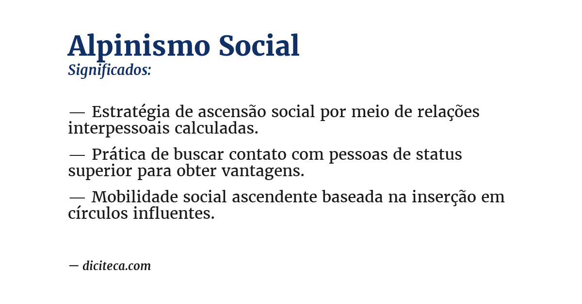 Significado de alpinismo social