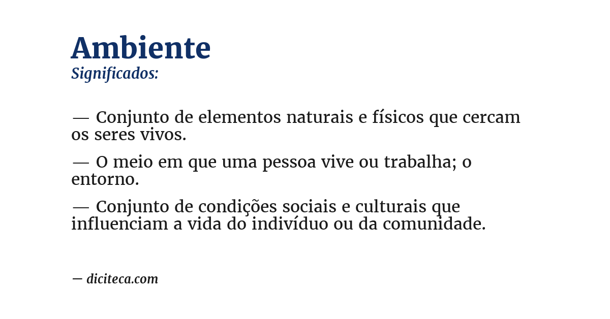 Significado de ambiente