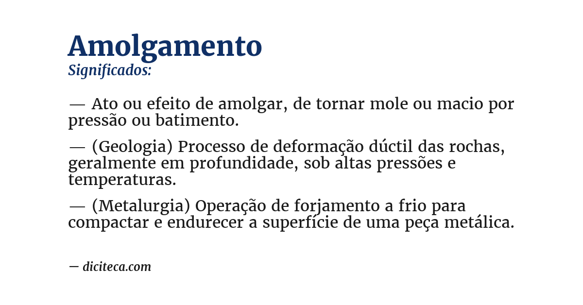 Significado de amolgamento
