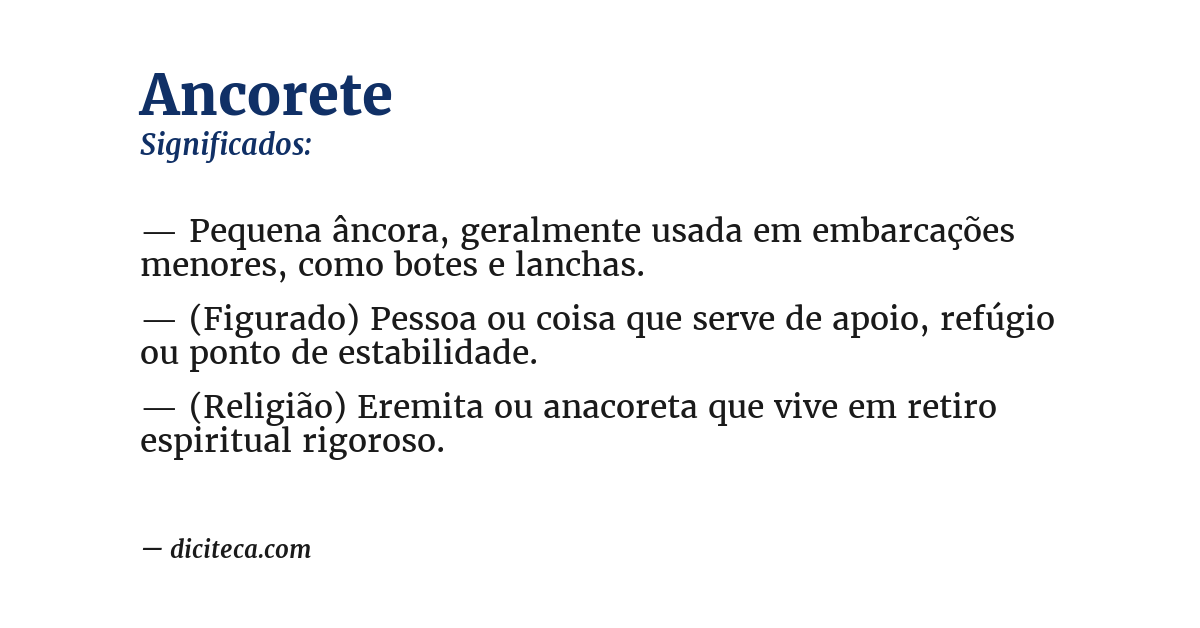 Significado de ancorete