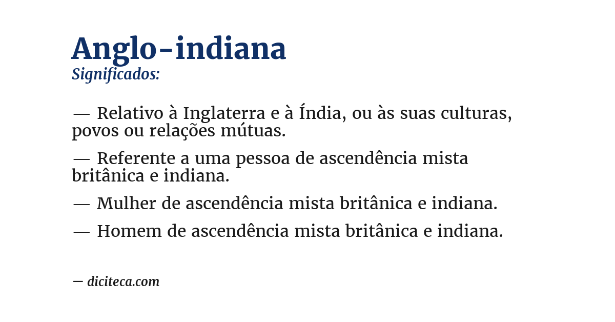 Significado de anglo-indiana