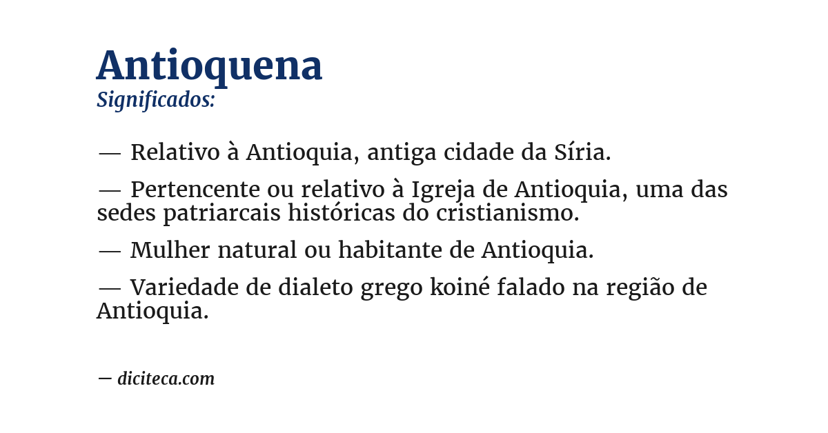 Significado de antioquena