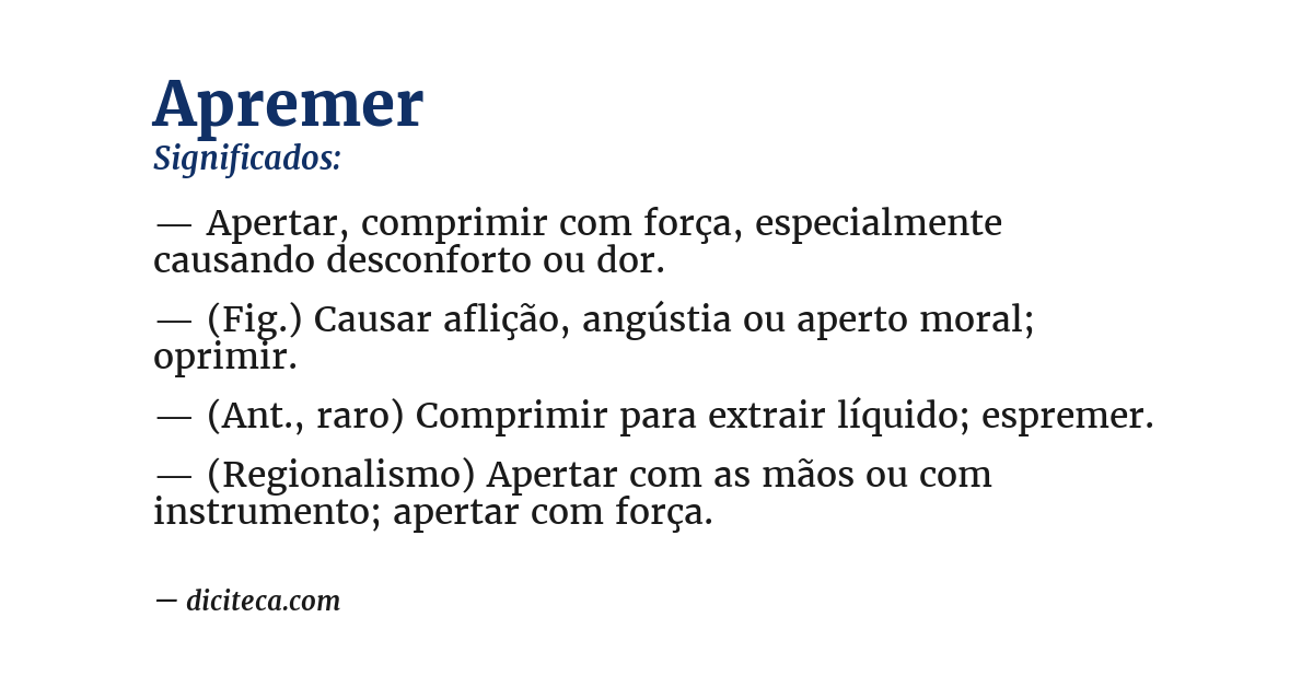 Significado de apremer