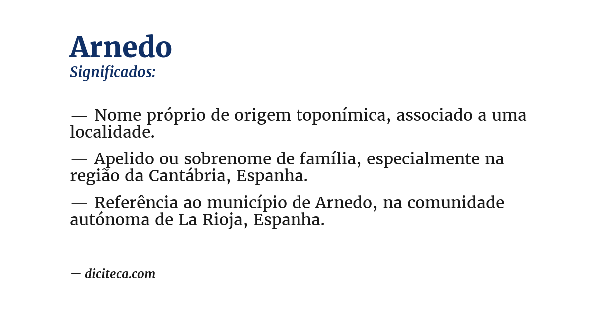 Significado de arnedo